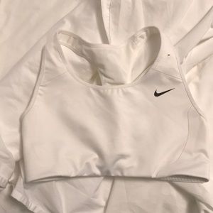 Nike white sports bra